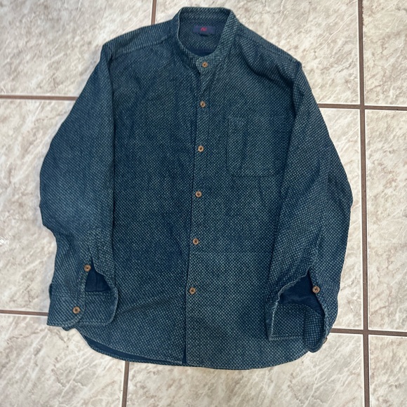 45rpm Tops - Elegant Denim Button Down Shirt